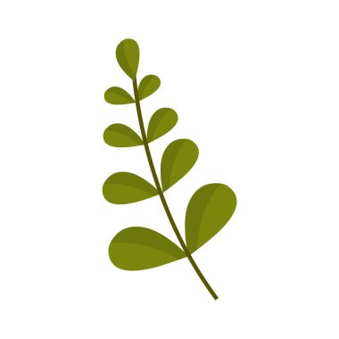 leaves foliage isolated icon flat