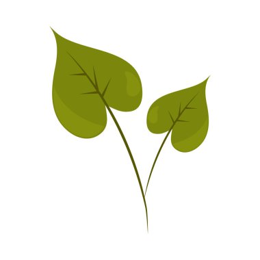 leaf plant isolated icon flat