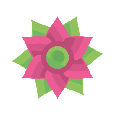 flower and leaves isolated icon