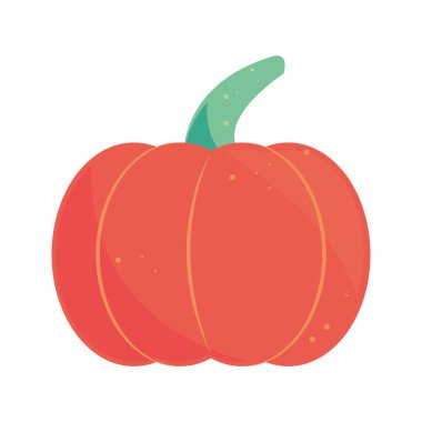 halloween pumpkin cartoon isolated icon flat