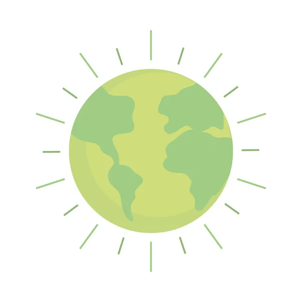 World Green Energy Isolated Icon — Stock vektor