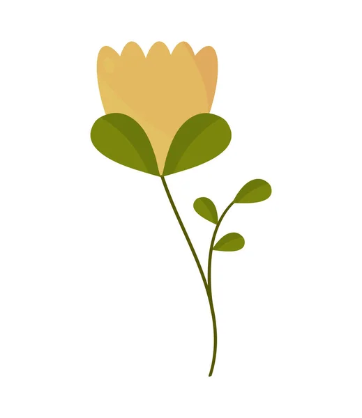 Flower Natural Leaf Isolated Icon — Vector de stock