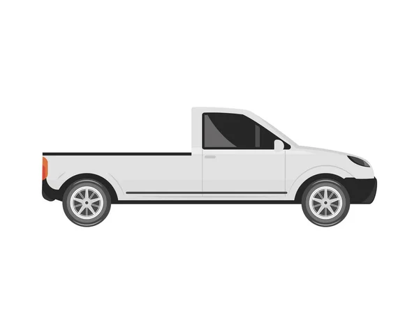 Pickup Truck Mockup Isolated Icon — Stock Vector