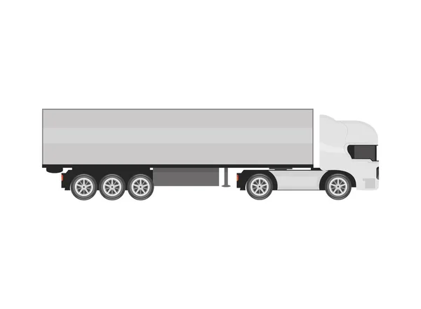 Truck Trailer Cargo Mockup Isolated Icon — Stockový vektor