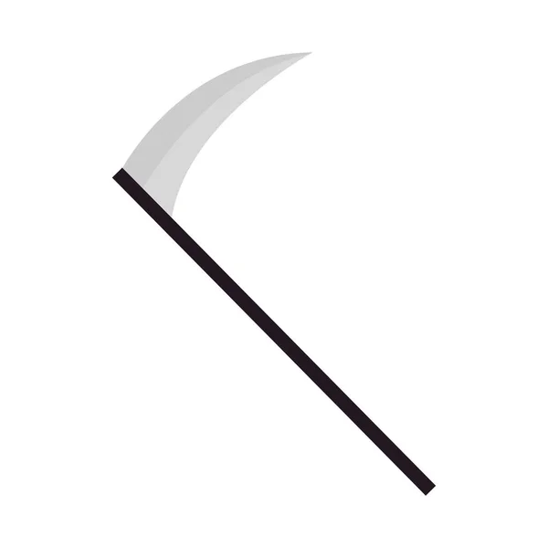 Scythe Tool Icon Isolated White Background — Vector de stock