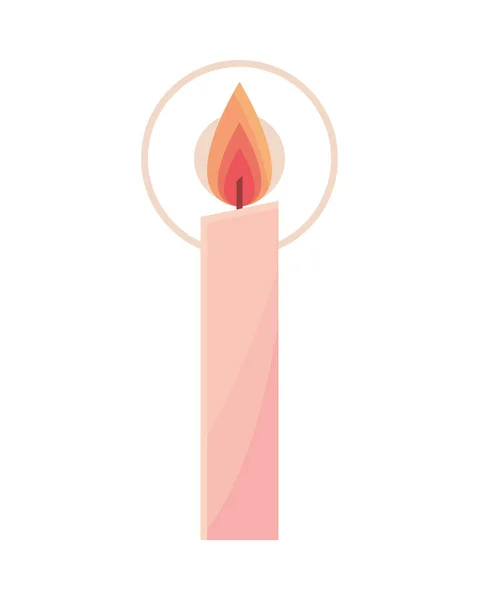 Light Candle Bright Isolated Icon — Vetor de Stock