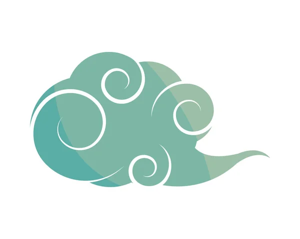 Asian Cloud Design Isolated Icon — Vector de stock