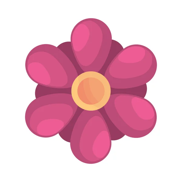 Flower Pink Cartoon Isolated Icon — стоковый вектор