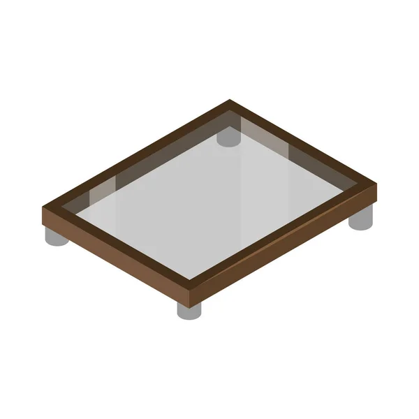 Table Glass Furniture Isometric Icon — Image vectorielle