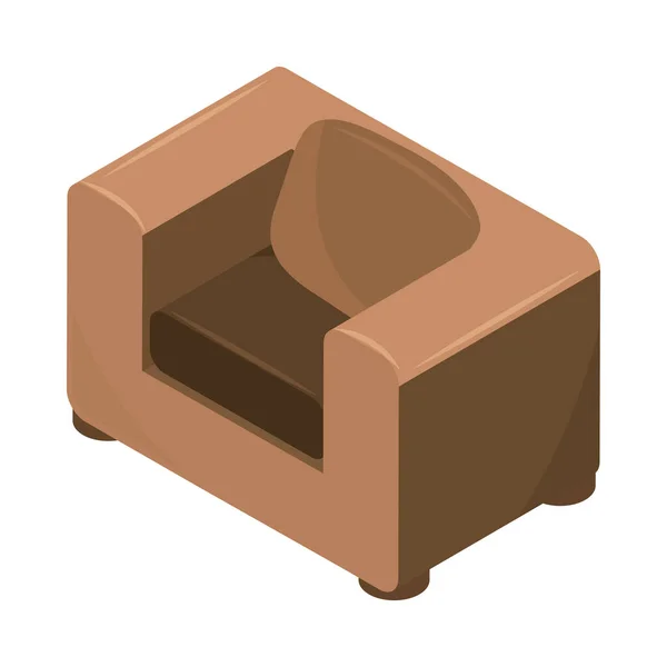 Sofa Cushion Furniture Isometric Icon — Vector de stock