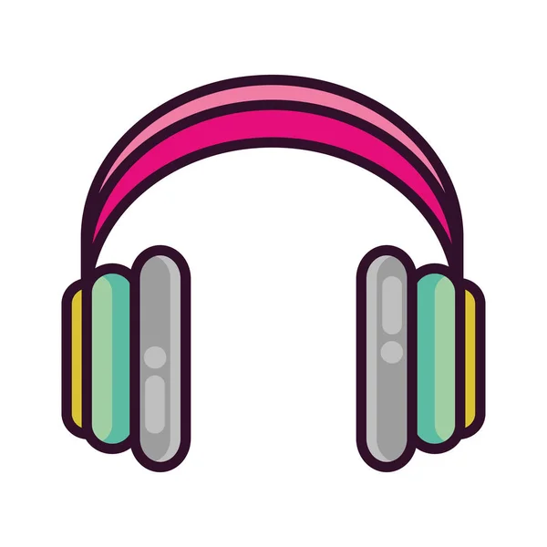 Headphones 90S Modern Style Icon — 图库矢量图片