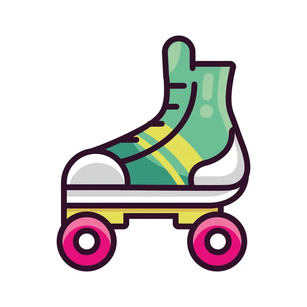 Roller Skate 90S Modern Style Icon — Vector de stock