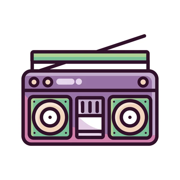 Radio 90S Modern Style Icon — Stock Vector