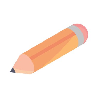 isometric school pencil isolated icon