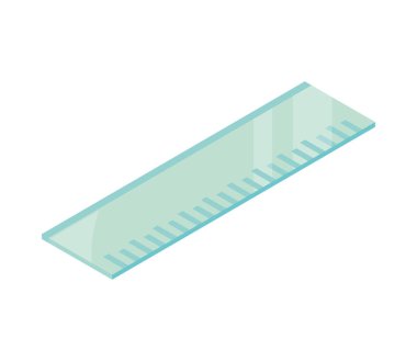 isometric ruler school isolated icon