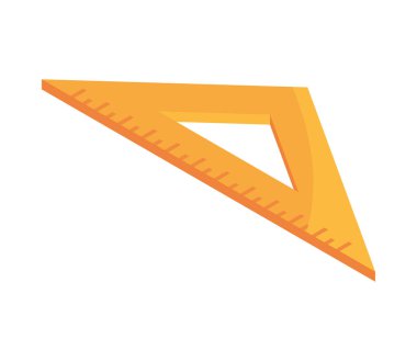isometric school triangle ruler isolated icon