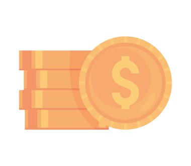 pile of coins money income icon