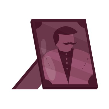 day of the dead photo frame isolated icon