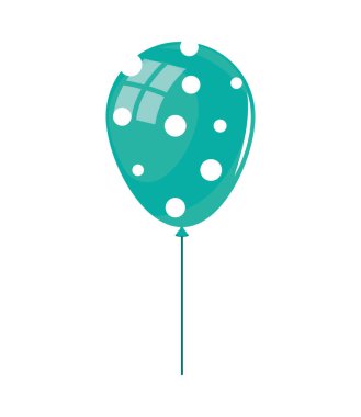 dotted balloon icon flat isolated