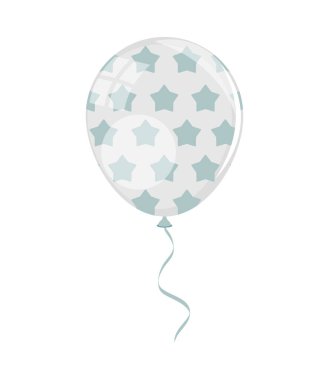 balloon with stars icon isolated