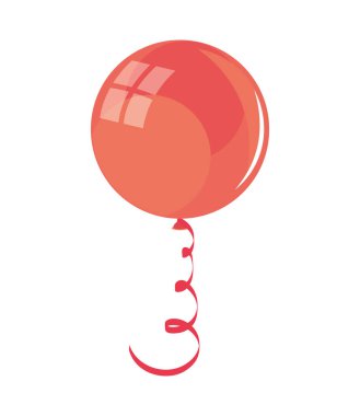 balloon festive icon flat isolated