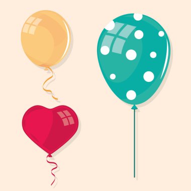 set of balloons party decoration
