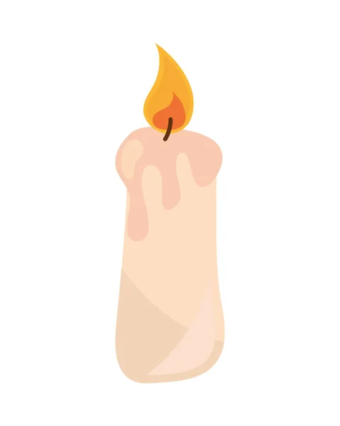 Burniong Candle Light Isolated Icon — ストックベクタ