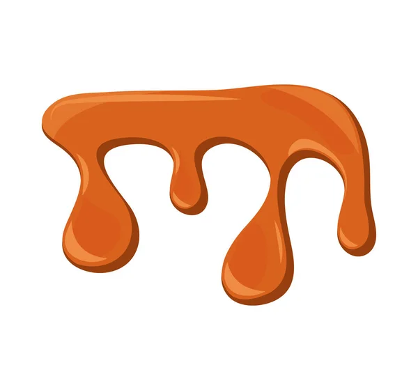 Melted Caramel Isolated Flat Icon — стоковый вектор