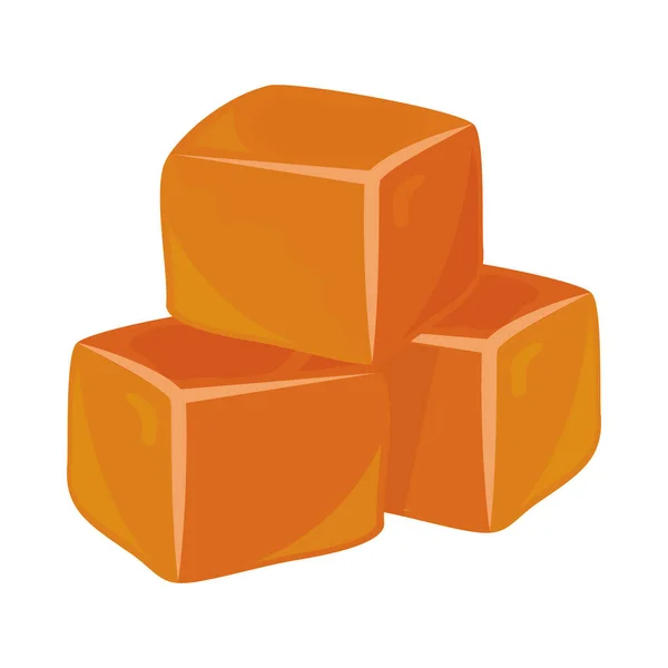Caramel White Background Icon — 图库矢量图片