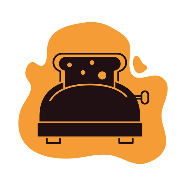 Cooking Toaster Bread Icon Flat — Stock Vector