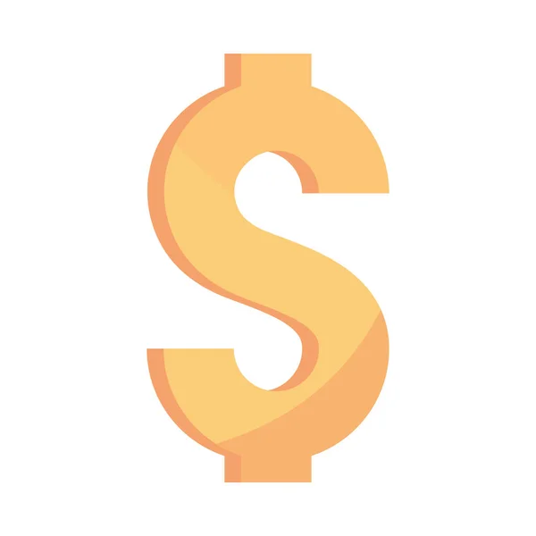 Dollar Money Symbol Icon Isolated — Stock Vector