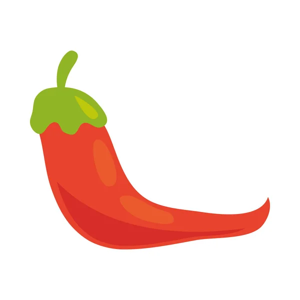 Hot Chili Pepper Isolated Icon - Stok Vektor