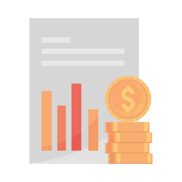 Money Income Diagram Information Icon — Stockový vektor
