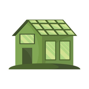 house green energy isolated icon
