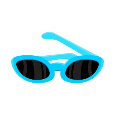 blue sunglasses isolated icon on white background