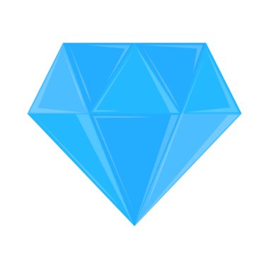 diamond gem cartoon style icon