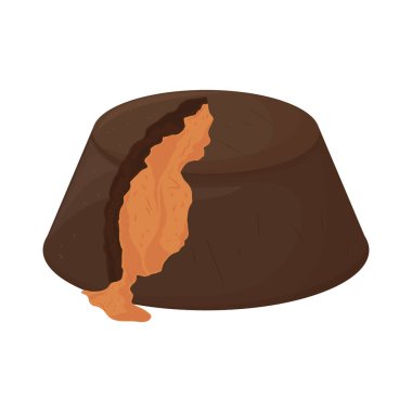stuffed chocolate candy isolated icon
