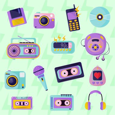 devices 90s modern style 90s modern style icon set