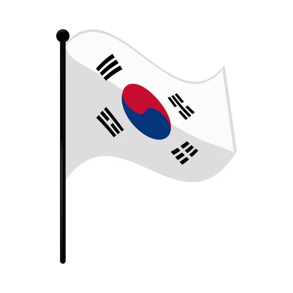 Korean Flag National Isolated Icon — ストックベクタ