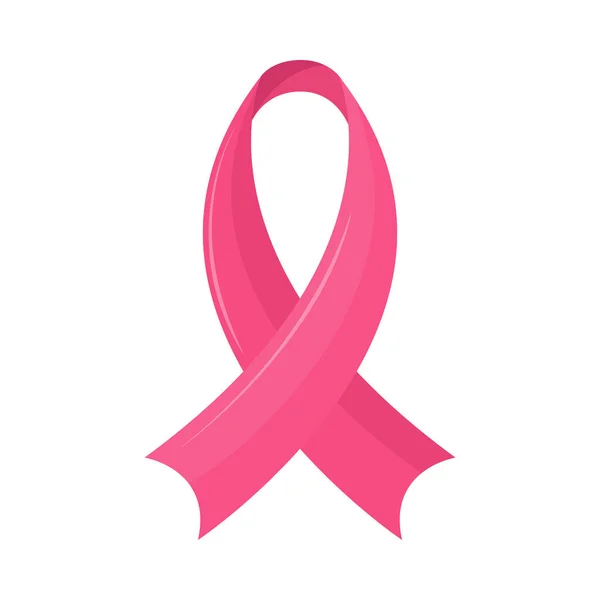 Breast Cancer Pink Ribbon Icon — Stock Vector
