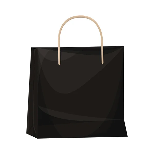 Take Away Black Bag Mockup Icon — Vector de stock