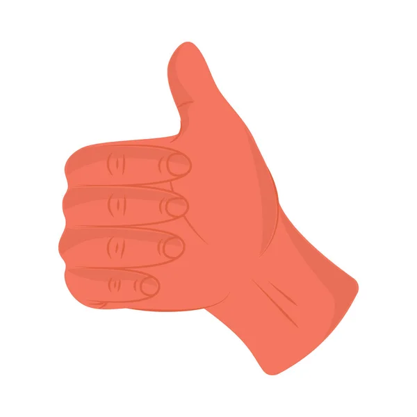 Hand Gesture Isolated Icon — Image vectorielle