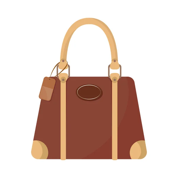 Handbag Isolated Icon White Background — 스톡 벡터