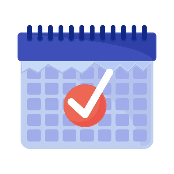 Calendar Checkmark Business Tasks Design Icon — Stok Vektör