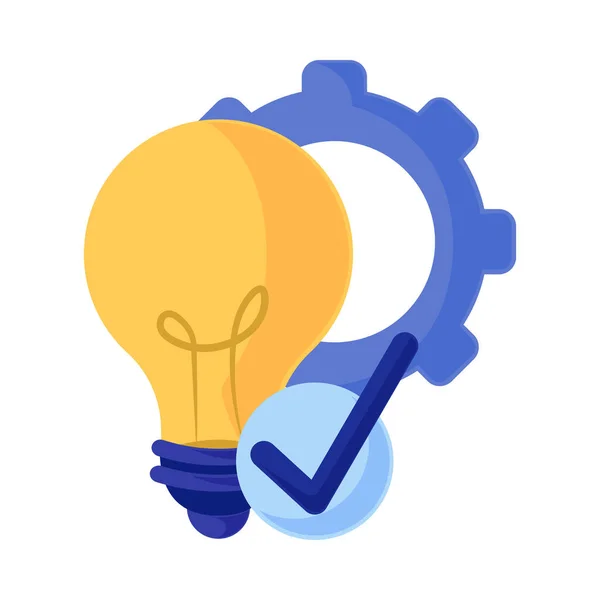 Creativity Checkamark Business Tasks Design Icon — Vetor de Stock