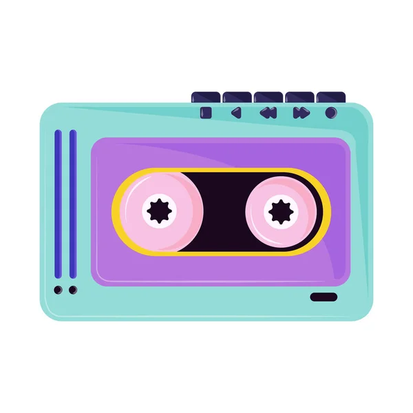 Personal Cassette Player 90S Modern Style Icon — Vector de stock