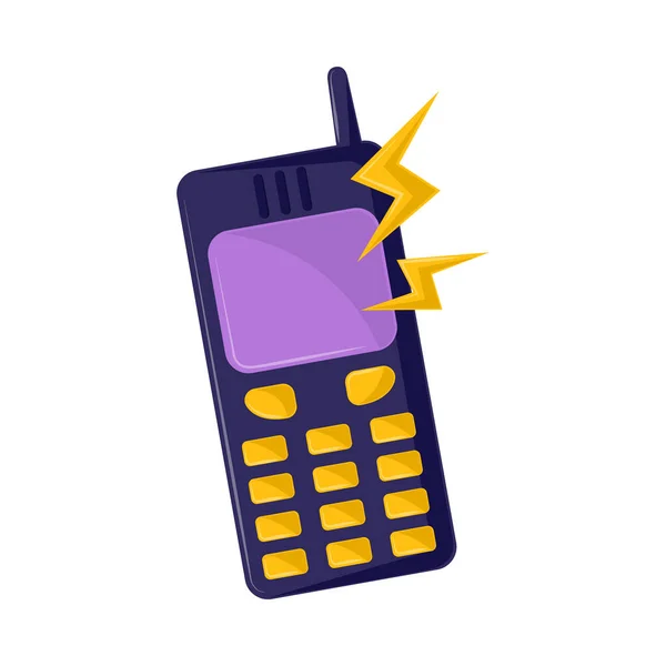 Cellphone 90S Modern Style Icon — Vetor de Stock