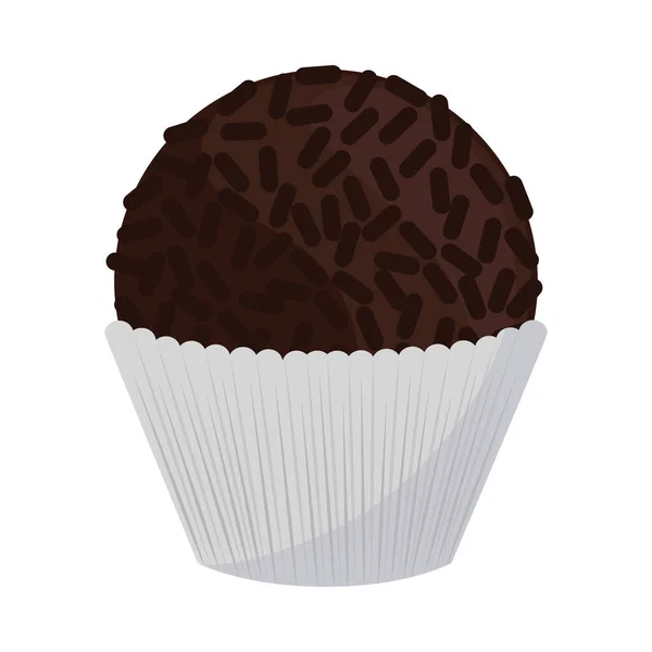 Chocolate Candy Sprinkles Isolated Icon — Vetor de Stock