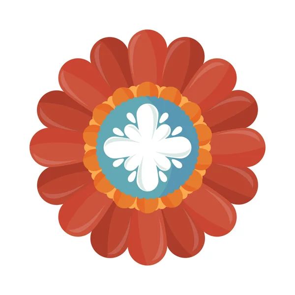 Flower Decoration Isolated Icon Design — стоковый вектор