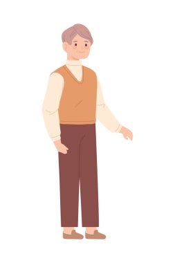 korean grandfather character isolated icon